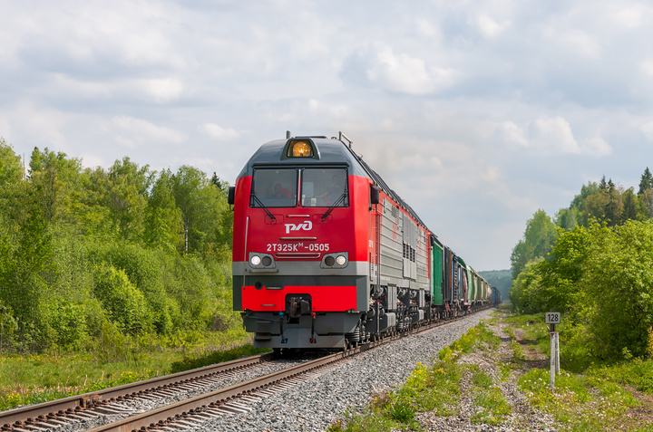 俄罗斯铁路货运列车